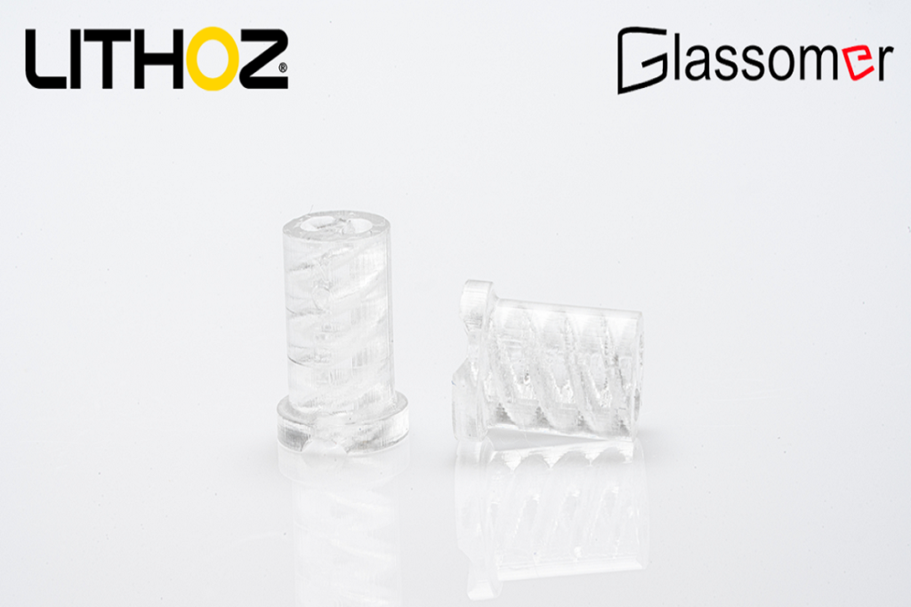 発表された新しい3Dプリント材料「LithaGlass」／出典： Lithoz社